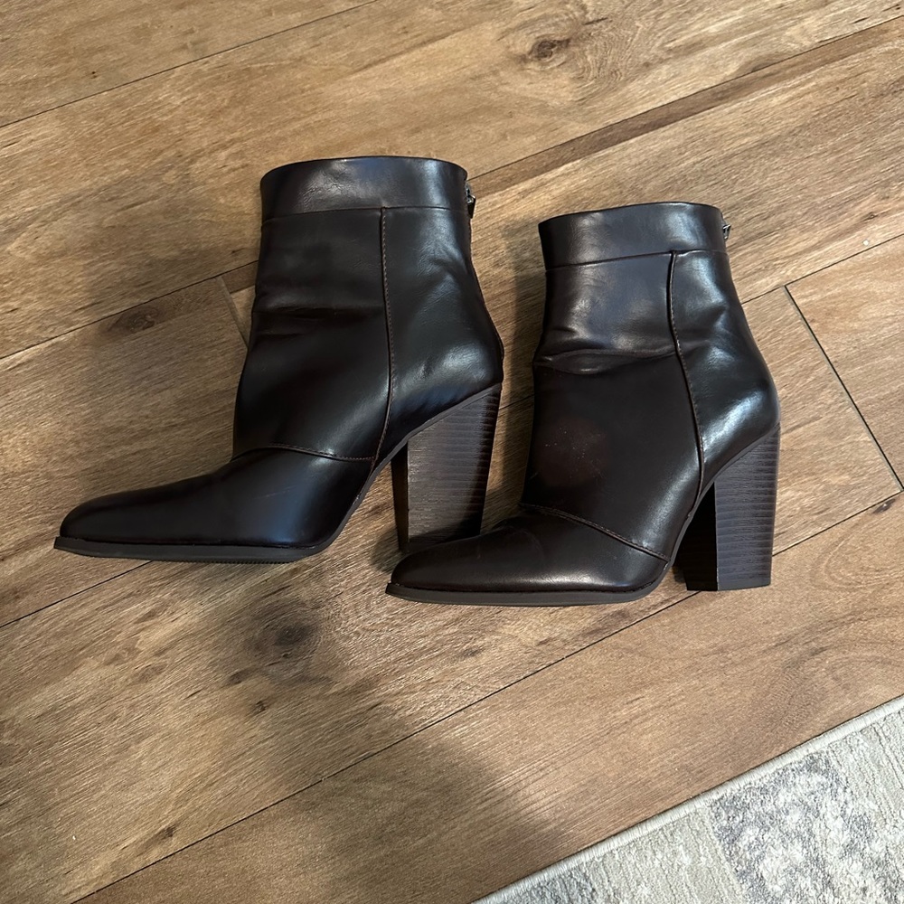 Dark brown ankle boots
